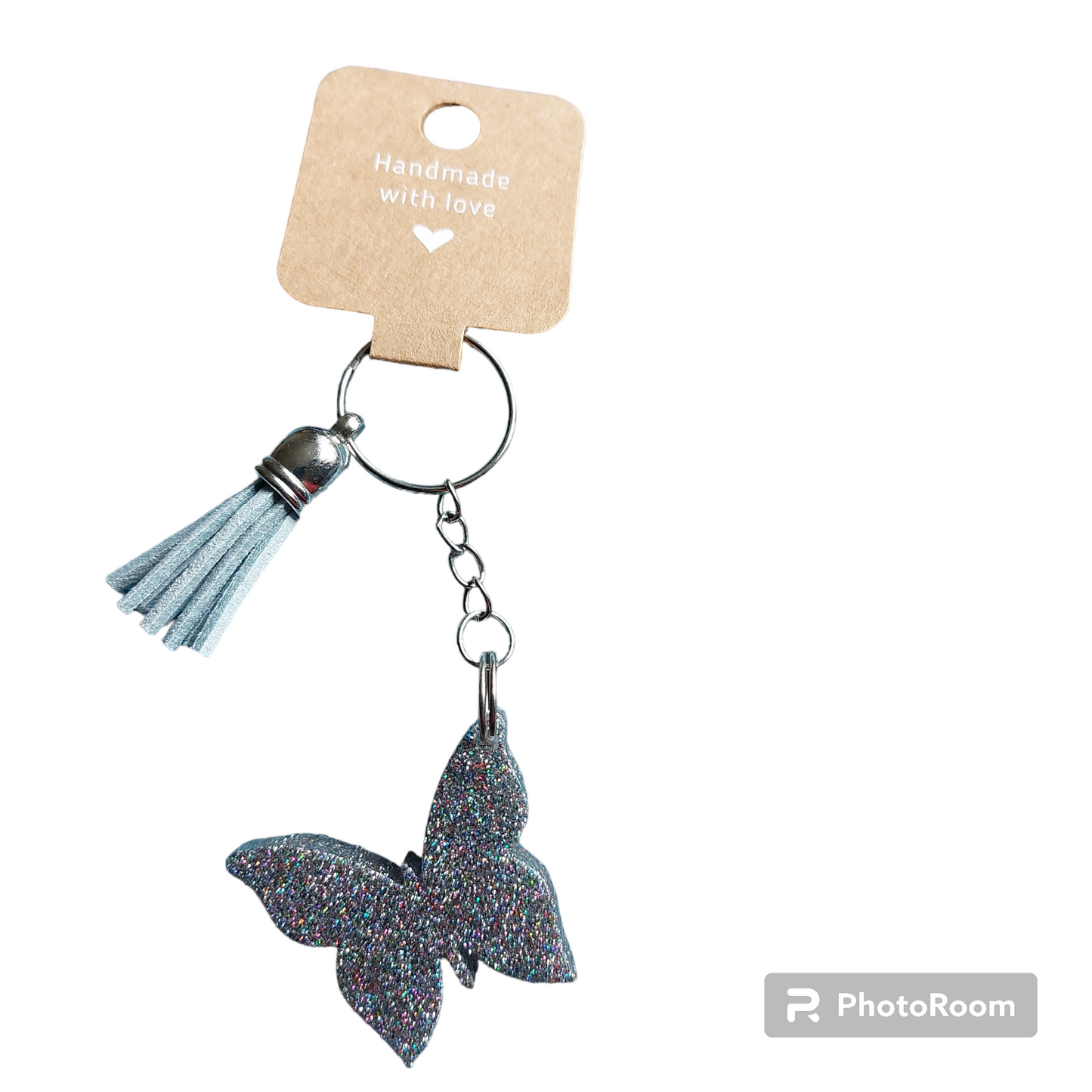 Silver Butterfly Keyring