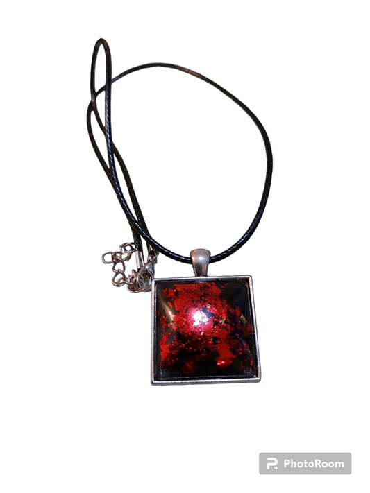 Square Pendant With Cord