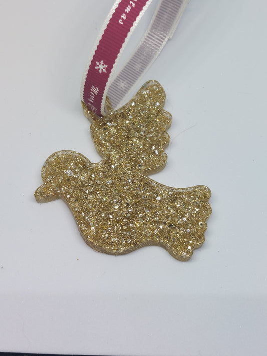 Golden Dove Christmas Decoration